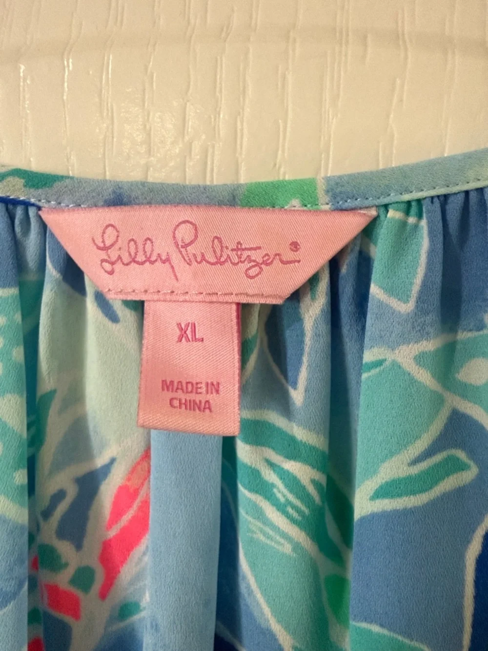 Lilly Pulitzer Elora Top Bennet Blue Celestial Seas Size Women's XL - Picture 4 of 7